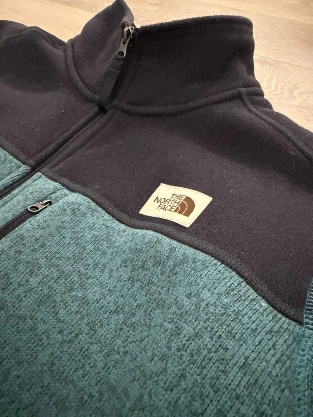 The North Face Gordon Lyons Full Zip Sweater Fleece Jacket Teal Men’s L
